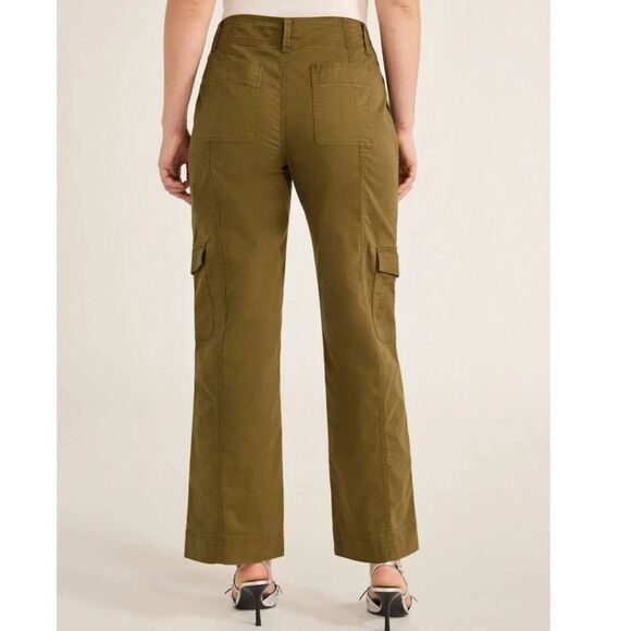 Free Assembly Straight Green Cargo Pants Women’s size 14 NWT - Picture 5 of 8